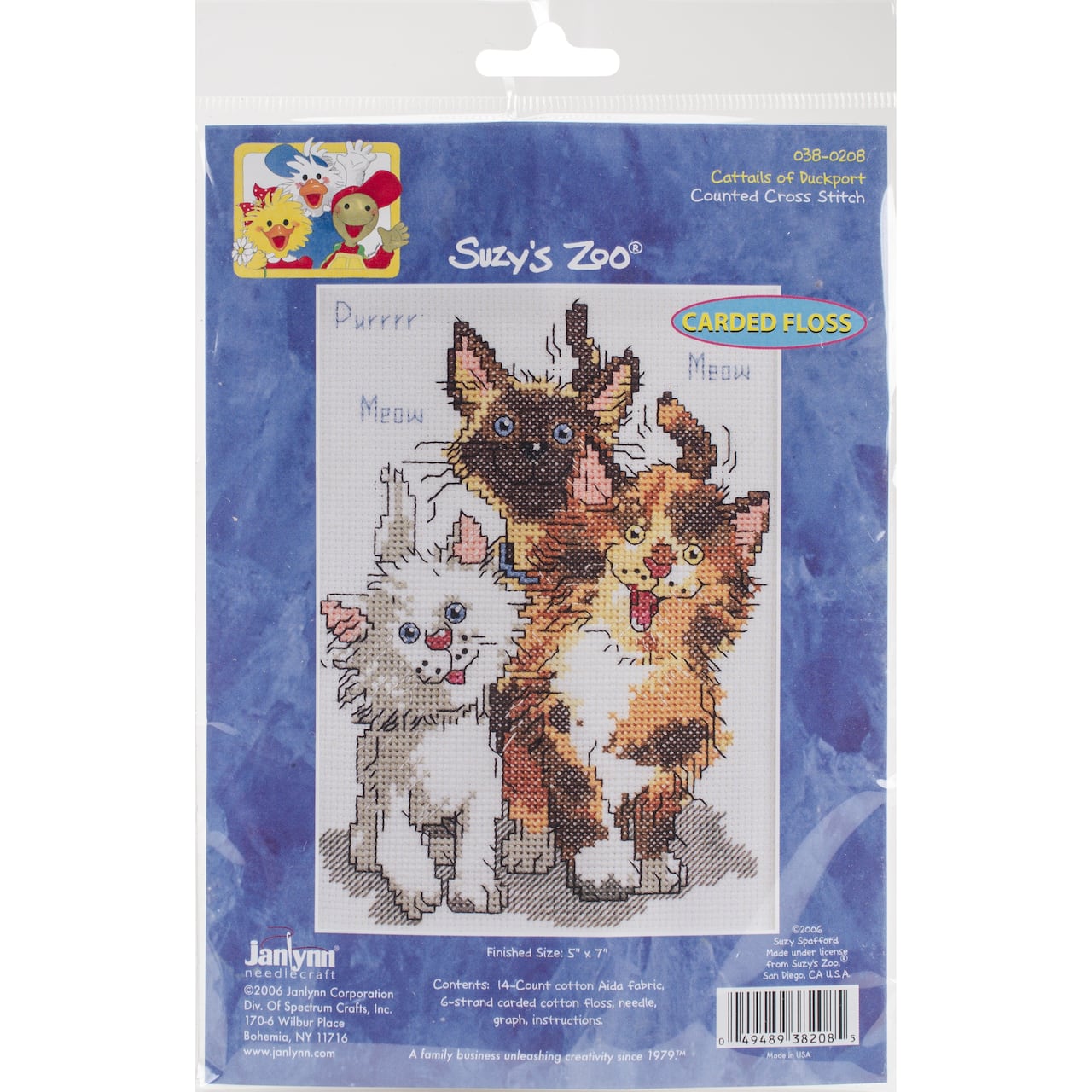 Janlynn&#xAE; Suzy&#x27;s Zoo&#xAE; Cattails of Duckport Mini Counted Cross Stitch Kit